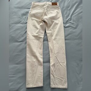Ralph Lauren Double RL (RRL) Cream Straight Leg Denim Jeans size 26